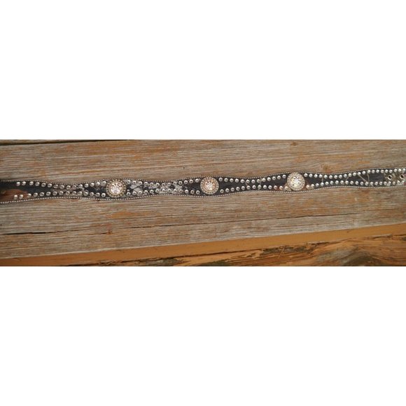 BLAZIN ROXX Camo Real Tree Rhinestone Belt Leather Womens Western Sz S 27.5\